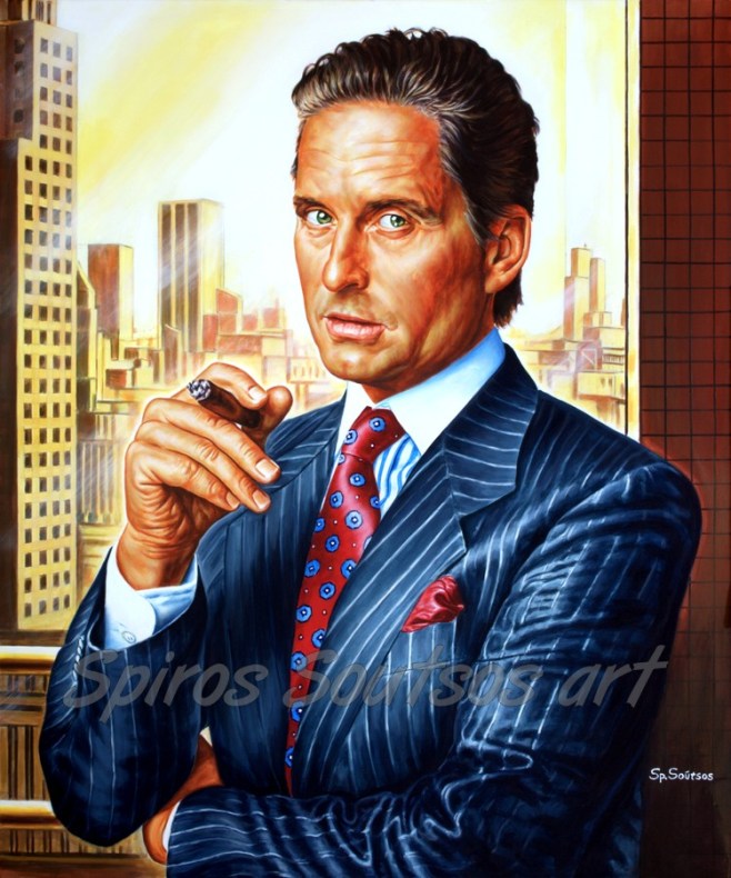 Gordon_Gekko_Michael_Douglas_Wall_Street_painting_portrait_poster