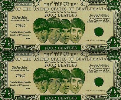 Beatles_1964_Vintage_Money_Four_Dollar_Bill_Paul