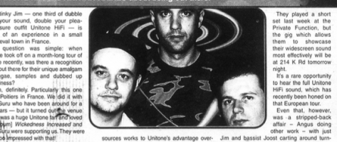  UNITONE HiFi INTERVIEWED (1996): Did you pack the bag yourself, sir?